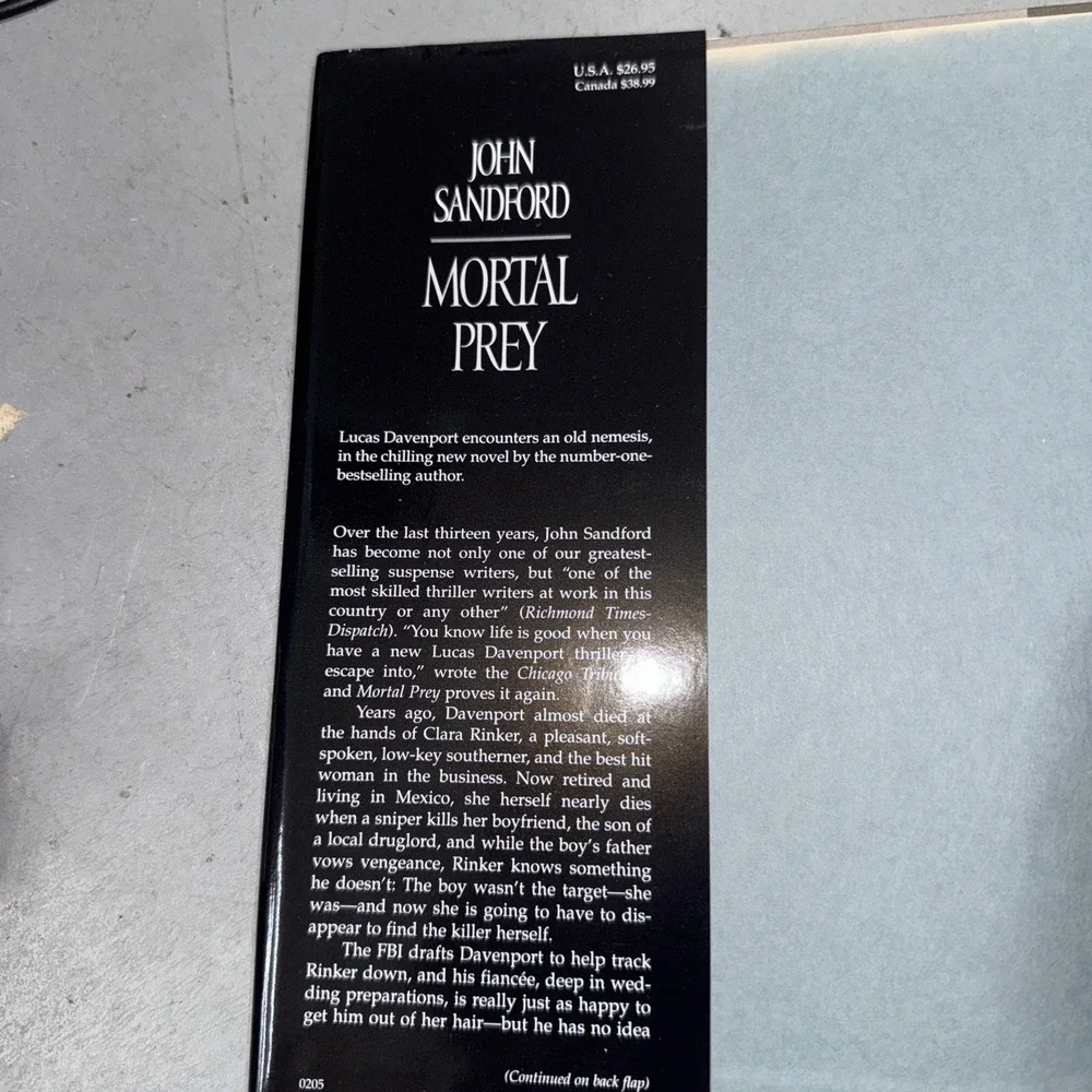 Mortal‎ Prey by John Sandford (2002, Hardcover)